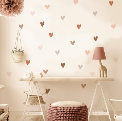 Heart Wall Decal, Boho Heart wall, Nursery décor, Peel and stick wallpaper boho, Nursery Wall Art, Kids room décor