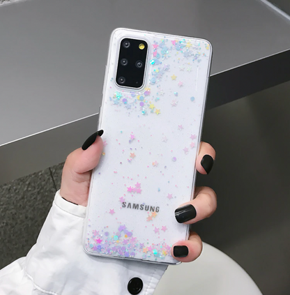 Star Glitter Phone Case, Bling Phone Case, Colorful stars for iPhone 15 14 13 12 11 Plus Pro Max XS Max