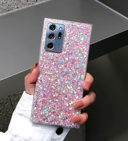 Glitter Phone Case, Bling Phone Case, Diamond case for Samsung Galaxy S24 S23 S22 Ultra S20 S21 FE S10 Plus A53 A73 A52 A72 A32 Case