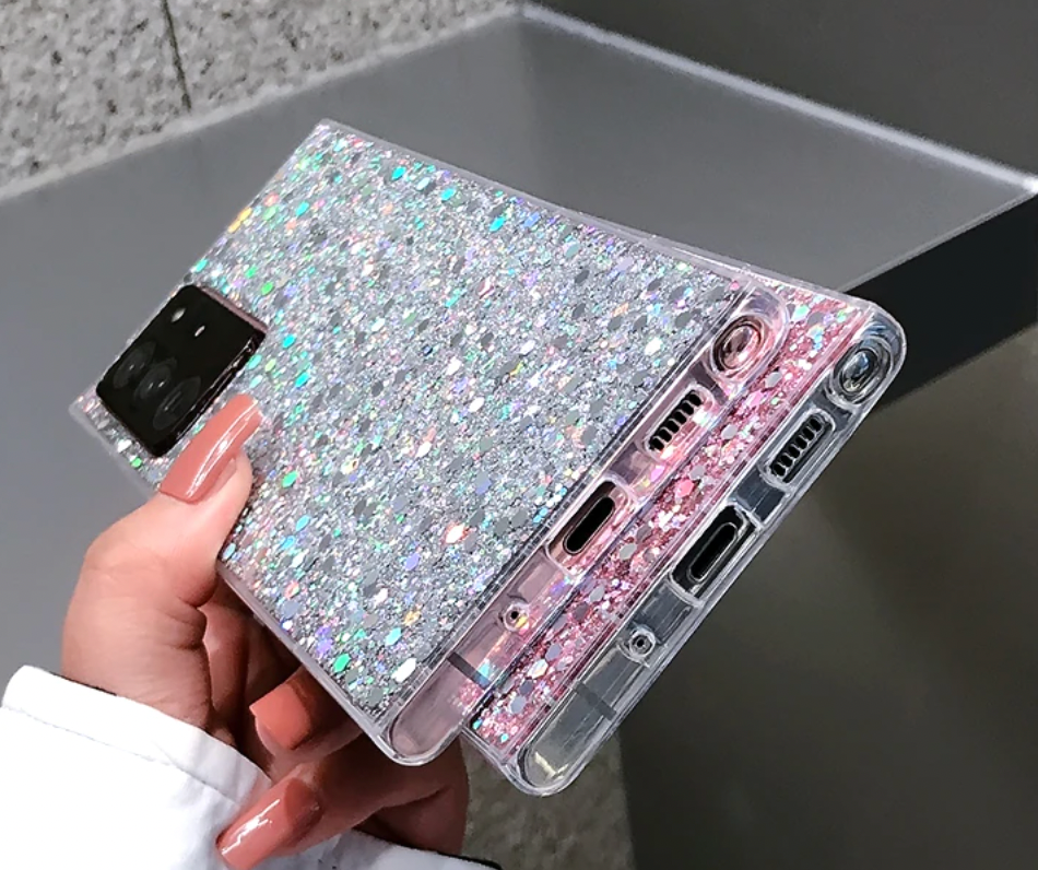 Glitter Phone Case, Bling Phone Case, Diamond case for Samsung Galaxy S24 S23 S22 Ultra S20 S21 FE S10 Plus A53 A73 A52 A72 A32 Case