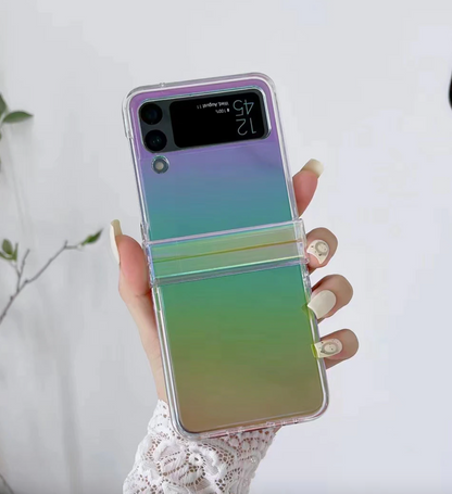 Holographic Rainbow Cute Case for Samsung Z Flip 3, 4 5, 6, Z Fold 3, 4 Folding screen Phone case, Samsung Z Flip 3 4 5, 6, z Fold 3 4 5 6