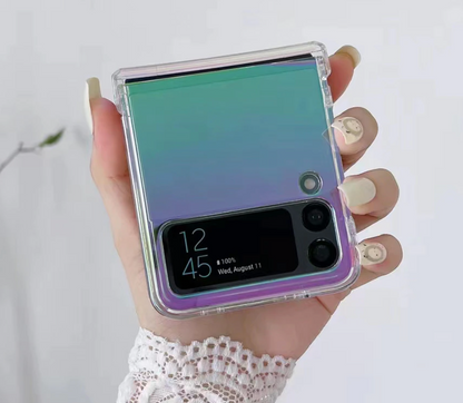 Holographic Rainbow Cute Case for Samsung Z Flip 3, 4 5, 6, Z Fold 3, 4 Folding screen Phone case, Samsung Z Flip 3 4 5, 6, z Fold 3 4 5 6