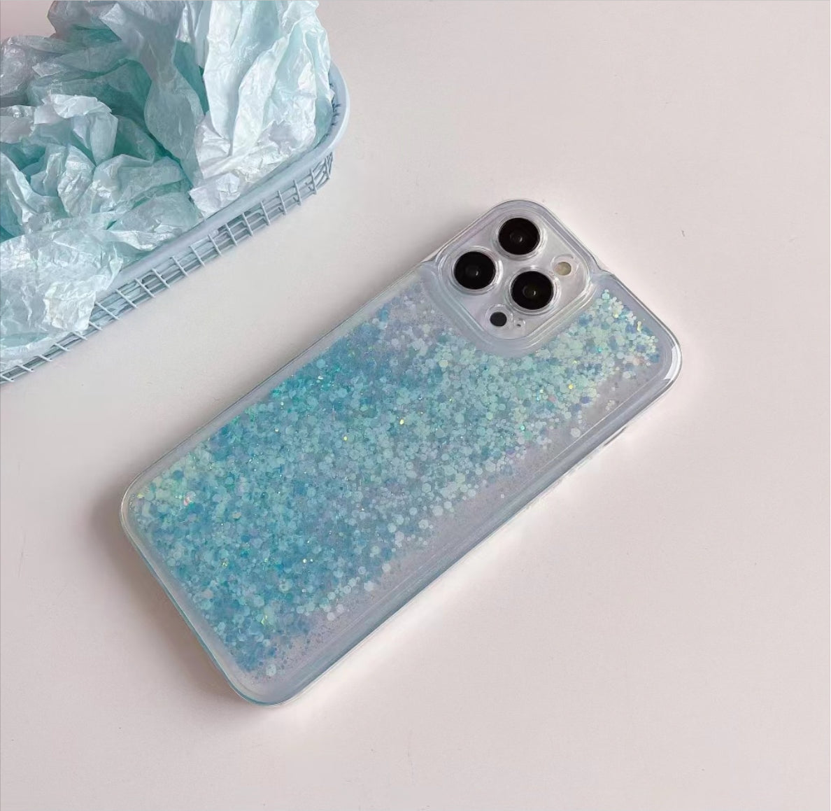 Liquid Glitter Phone Case, Luminous Liquid Glow in the dark for iPhone 16 15 14 13 11 12 Pro 8 Plus Max