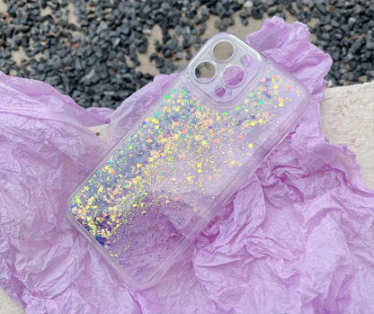 Liquid Glitter Phone Case, Luminous Liquid Glow in the dark for iPhone 16 15 14 13 11 12 Pro 8 Plus Max