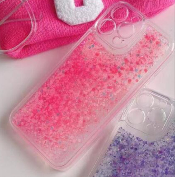 Liquid Glitter Phone Case, Luminous Liquid Glow in the dark for iPhone 16 15 14 13 11 12 Pro 8 Plus Max