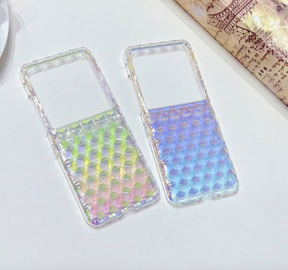 Holographic Rainbow Laser Case for Motorola Razr 40 Ultra Samsung Z flip 6 5 4 3 Gift for girls