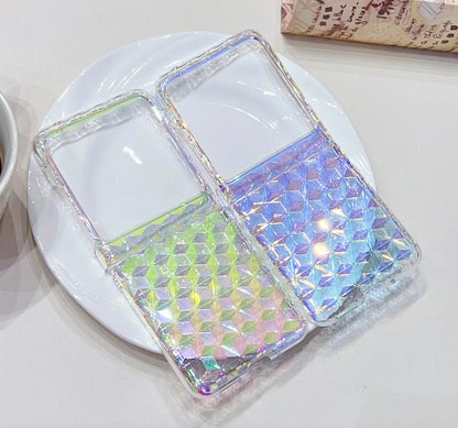 Holographic Rainbow Laser Case for Motorola Razr 40 Ultra Samsung Z flip 6 5 4 3 Gift for girls