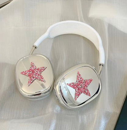 Star Diamond AirPods Max case with Glitter design, Apple headphone Cover bling diamond design, Headphone cover case, AirPod max cover star