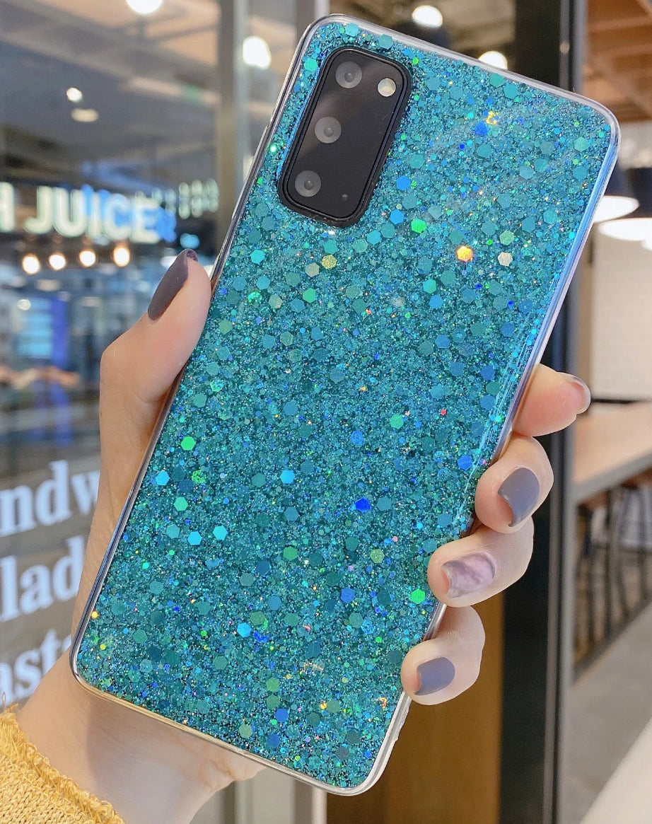 Glitter Phone Case, Bling Phone Case, Diamond case for Samsung Galaxy S24 S23 S22 Ultra S20 S21 FE S10 Plus A53 A73 A52 A72 A32 Case