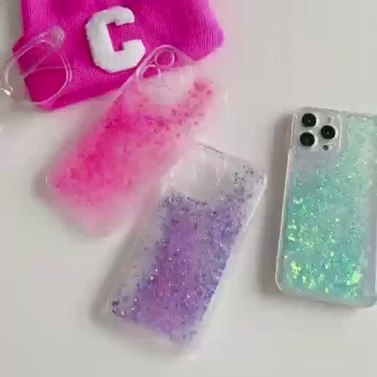 Liquid Glitter Phone Case, Luminous Liquid Glow in the dark for iPhone 16 15 14 13 11 12 Pro 8 Plus Max